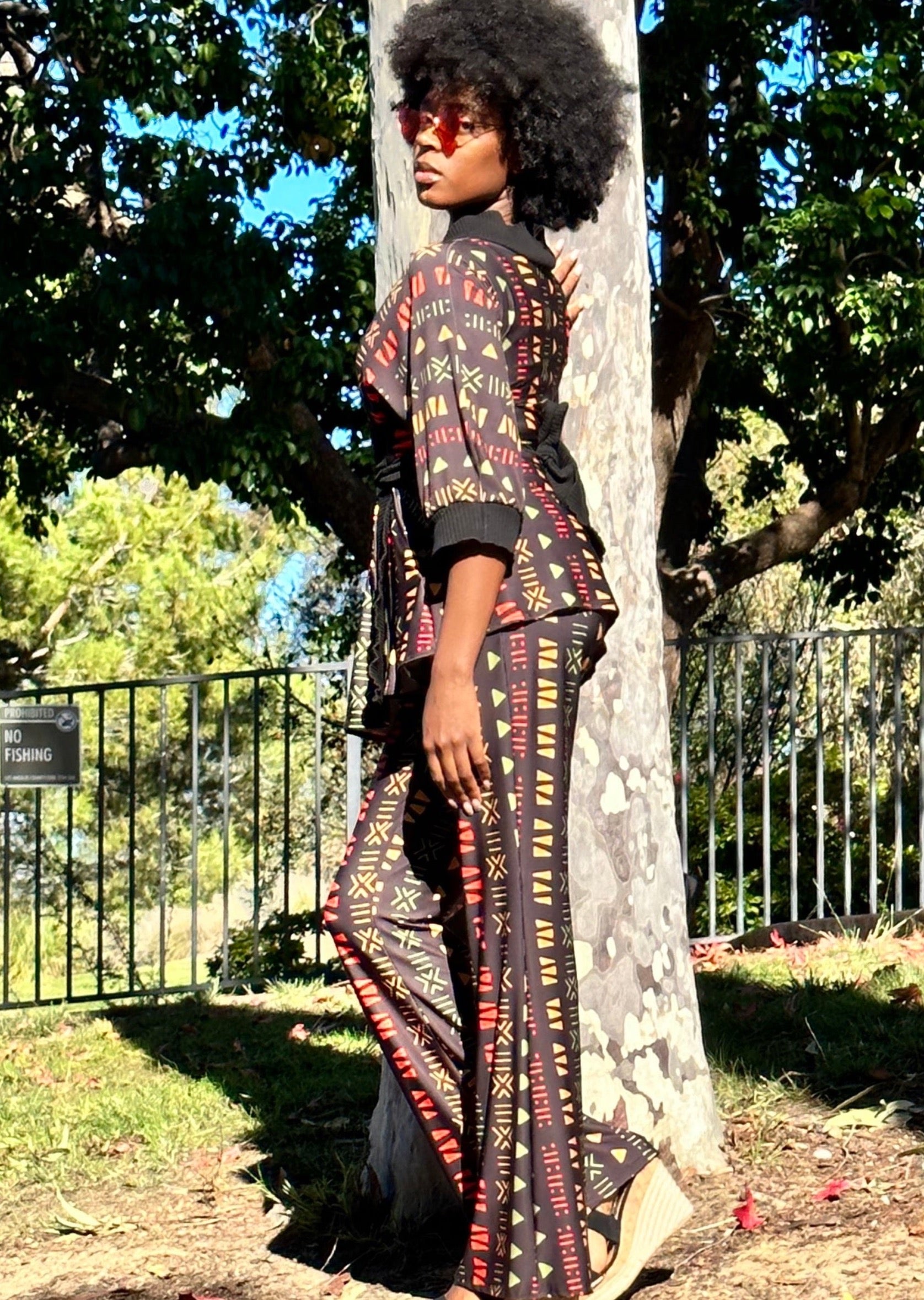 African Lineage Boot Leg Pants