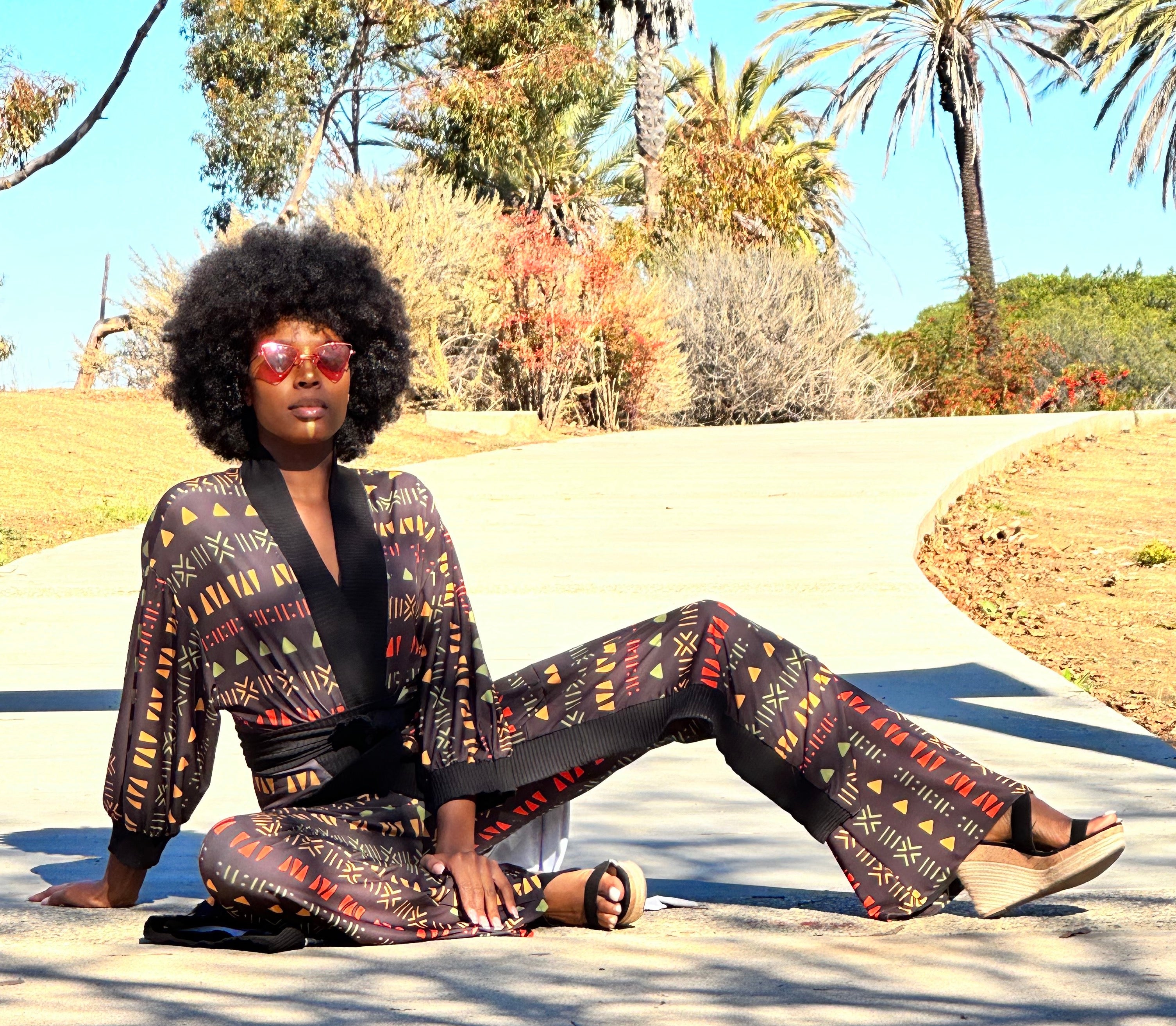 African Lineage Boot Leg Pants