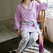 Lilac Linen Robe (Midi)