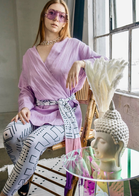 Lilac Linen Robe (Mini)