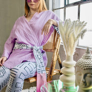 Lilac Linen Robe (Midi)