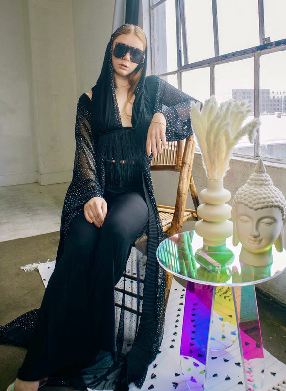 Starry Night Hooded  Blouse